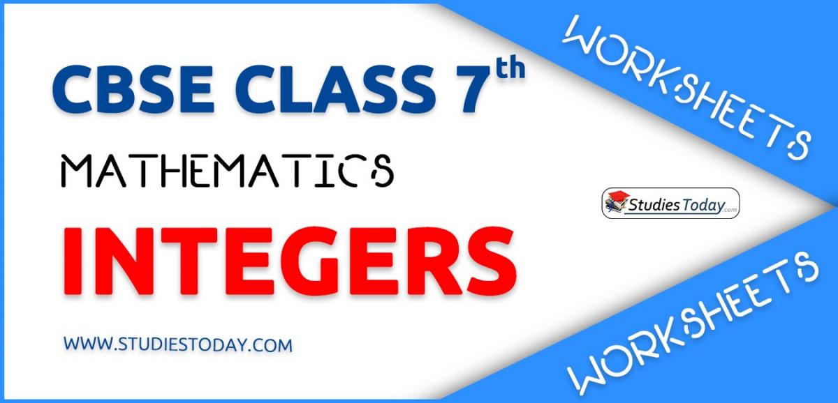 Worksheets For Class 7 Integers